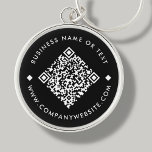 Benutzerdefinierter QR-Code-Schlüsselanhänger für  Schlüsselanhänger<br><div class="desc">Anpassbarer QR Code Schlüsselanhänger mit schwarzem Hintergrund. Um einen neuen QR-Code für das Design zu generieren,  fügen Sie Ihre Website URL oder Social Media-Handle in der " Personalize this Template"-Funktion ein.</div>