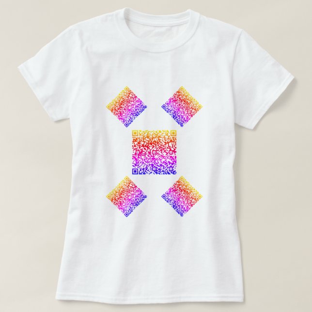Benutzerdefinierter QR-Code-T - Shirt mit Ihren lu (Design vorne)