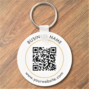 Benutzerdefinierter QR-Code Text Modern Schwarz We Schlüsselanhänger