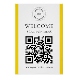 Benutzerdefinierter QR-Code-Text Moderne Geschäfts Poster