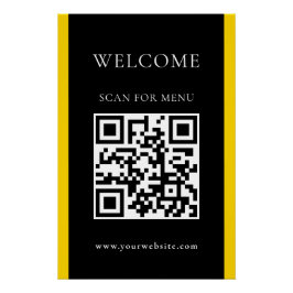 Benutzerdefinierter QR-Code Text Modernes Business Poster