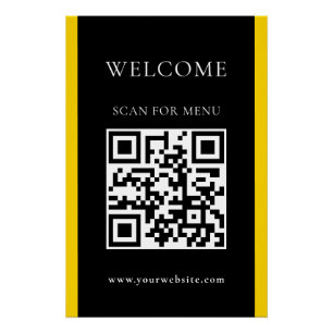 Benutzerdefinierter QR-Code Text Modernes Business Poster