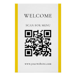 Benutzerdefinierter QR-Code Text Modernes Business Poster