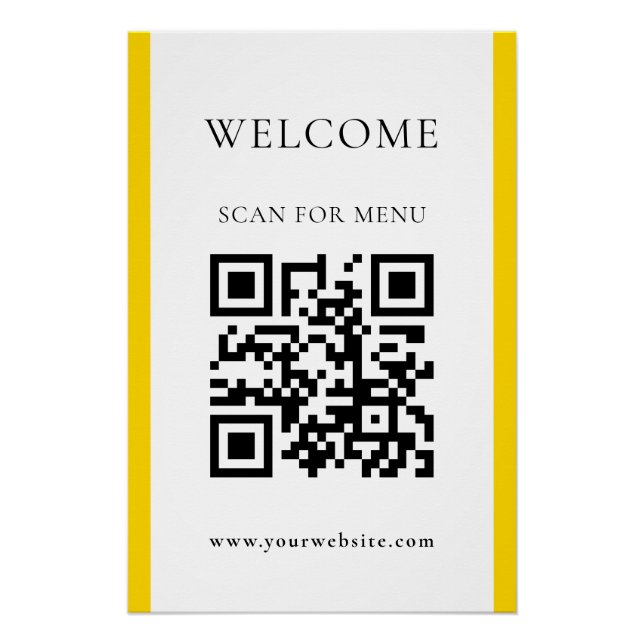 Benutzerdefinierter QR-Code Text Modernes Business Poster (Vorderseite)
