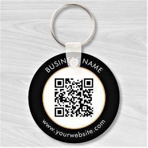 Benutzerdefinierter QR-Code-Text Modernes Gold Wei Schlüsselanhänger
