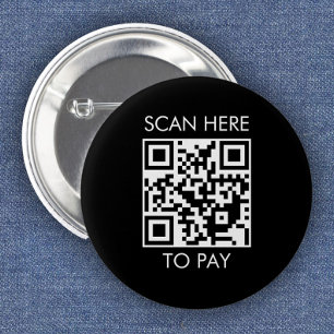 Benutzerdefinierter QR-Code / Text schwarz Button
