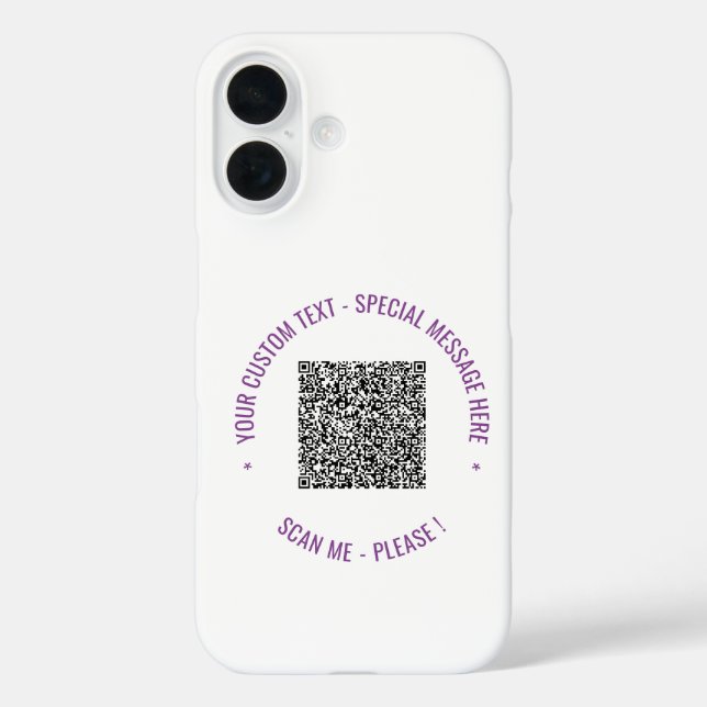 Benutzerdefinierter QR-Code-Text und Personalisier Case-Mate iPhone Hülle (Rückseite)