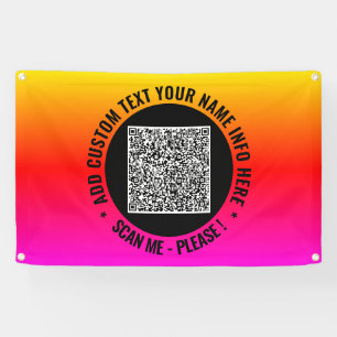 Benutzerdefinierter QR-Code Text Werbebanner Vorla Banner