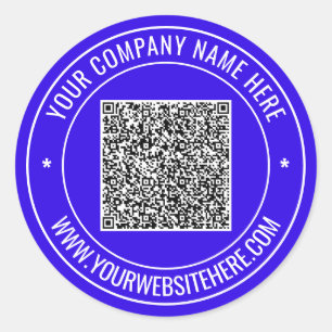 Benutzerdefinierter QR-Code-Textaufkleber Farben a Runder Aufkleber