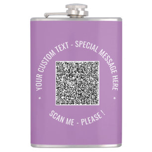 Benutzerdefinierter QR-Code-Textkolben Wählen Sie  Flachmann