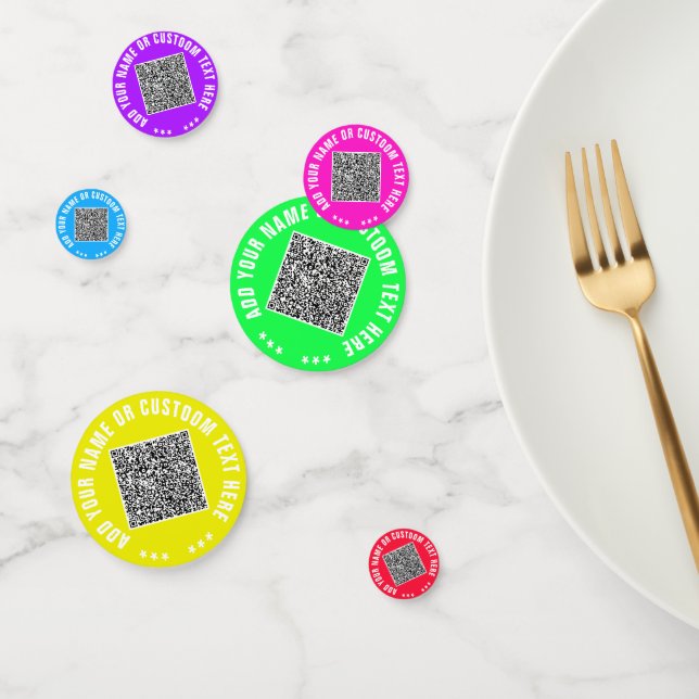 Benutzerdefinierter QR-Code Textkonfetti Farben au Konfetti (Gruppe)
