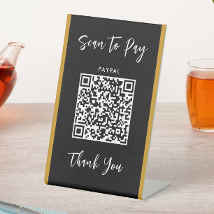 Benutzerdefinierter QR-Code-Textscan zum Bezahlen Sockelschild