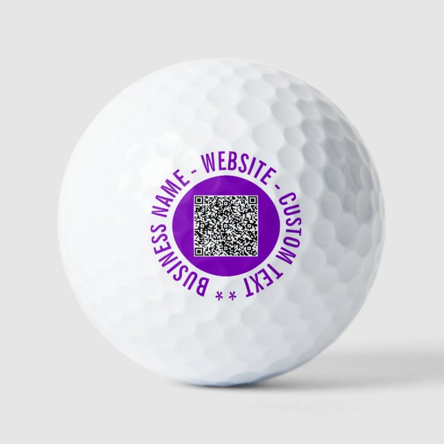 Benutzerdefinierter QR-Code und Briefmarke für Gol Golfball (Vorderseite)