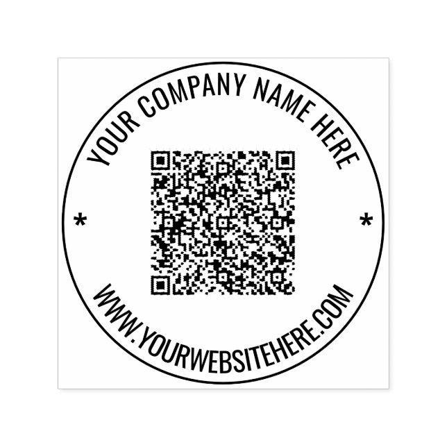 Benutzerdefinierter QR-Code und Briefmarke zur Tex Permastempel (Design)