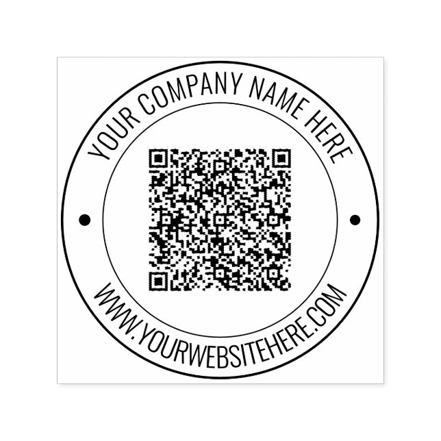 Benutzerdefinierter QR-Code und Briefmarke zur Tex Permastempel (Design)