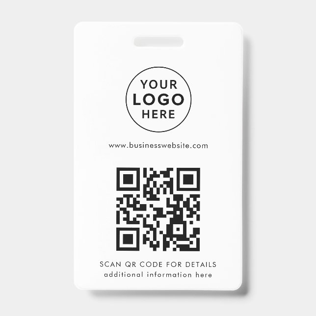 Benutzerdefinierter QR-Code und Firmenlogo hinzufü Ausweis (Vorderseite)