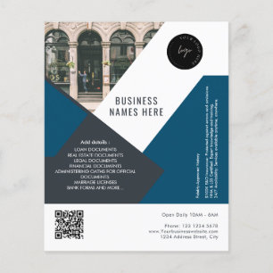 Benutzerdefinierter QR-Code und Foto Einfach Beruf Flyer