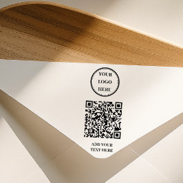 Benutzerdefinierter QR-Code und Gummistempel mit F