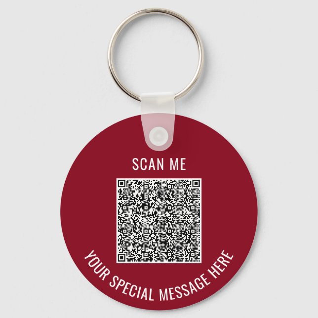 Benutzerdefinierter QR-Code und Schlüsselanhänger  (Vorderseite)