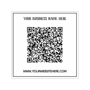 Benutzerdefinierter QR-Code und selbstfarbige Text Permastempel