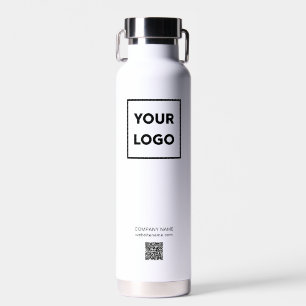 Benutzerdefinierter QR-Code und Text auf 2 Seiten Trinkflasche