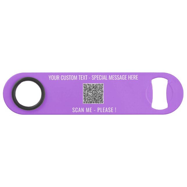 Benutzerdefinierter QR-Code und Text Bar Key Farbe (Rückseite Horizontal)
