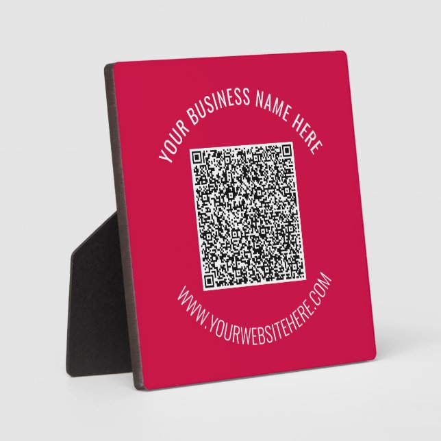 Benutzerdefinierter QR-Code und Text-Business-Eben Fotoplatte (Vorderseite)