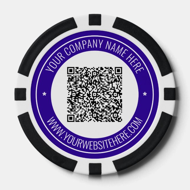 Benutzerdefinierter QR-Code und Text-Chips für Ihr Pokerchips (Vorderseite)