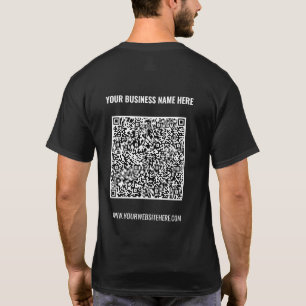 Benutzerdefinierter QR-Code und Text Ihres Busines T-Shirt