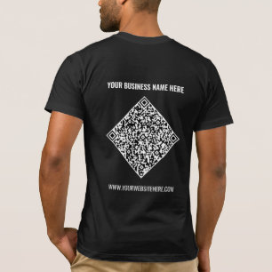 Benutzerdefinierter QR-Code und Text Ihres Busines T-Shirt