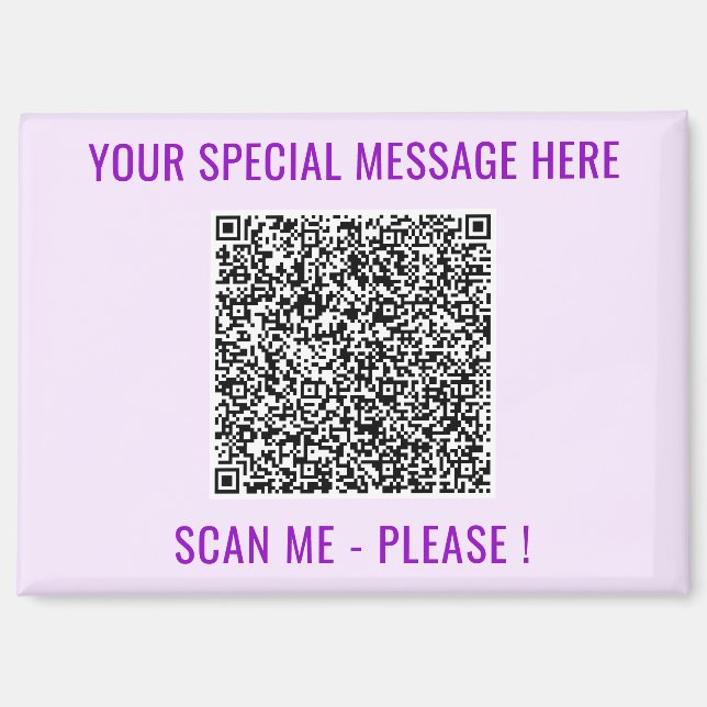 Benutzerdefinierter QR-Code und Text Magnet Person (Vorderseite)