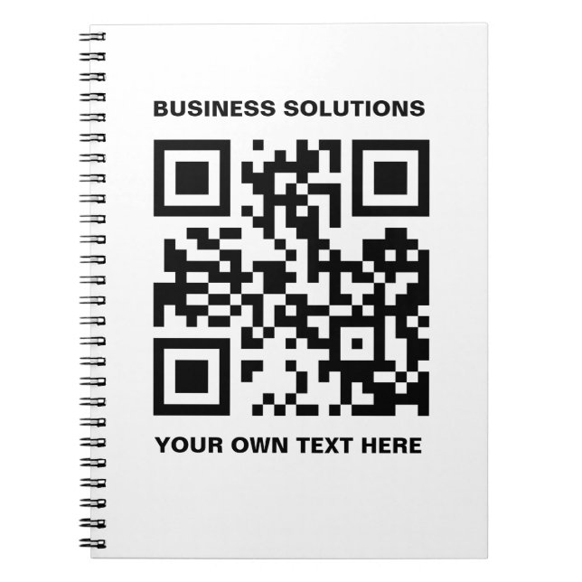 Benutzerdefinierter QR-Code und Text Notizblock (Vorderseite)
