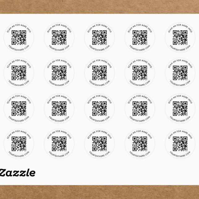 benutzerdefinierter QR-Code und Text Runder Aufkleber (Von Creator hochgeladen)