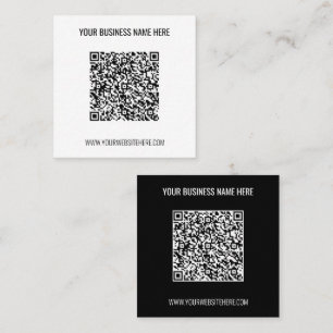 Benutzerdefinierter QR-Code und Text-Visitenkarte  Quadratische Visitenkarte