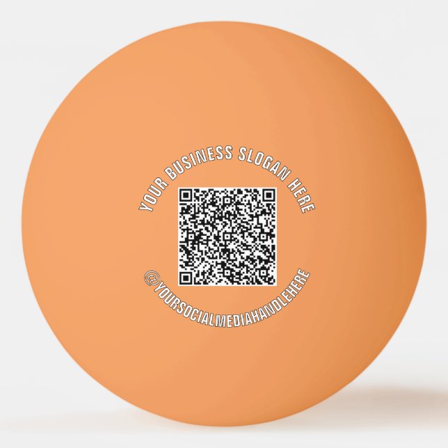 Benutzerdefinierter QR-Code und Text-Werbepong-Bal Tischtennisball (Vorderseite)