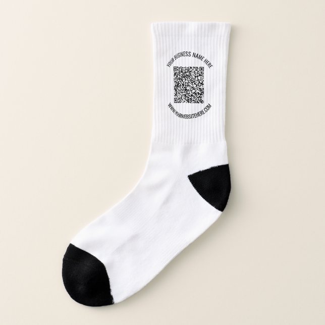 Benutzerdefinierter QR-Code und Textsocken - Wähle Socken (Links - Außen)