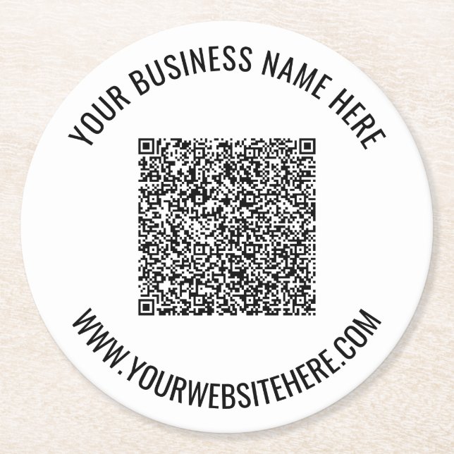 Benutzerdefinierter QR-Code und Untersetzer für Te (Vorderseite)