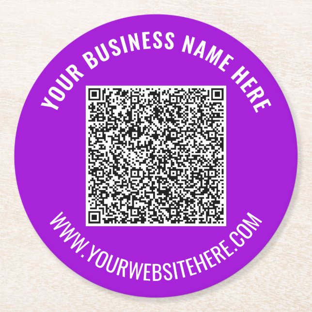 Benutzerdefinierter QR-Code und Untersetzer für Te (Vorderseite)