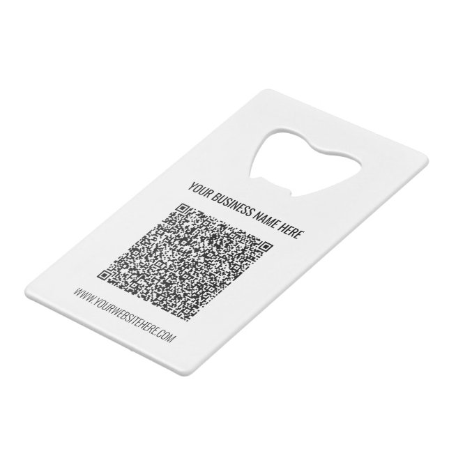 Benutzerdefinierter QR-Code und Vorlage für den Fl Geldbeutel Flaschenöffner (Rückseite Schrägansicht)