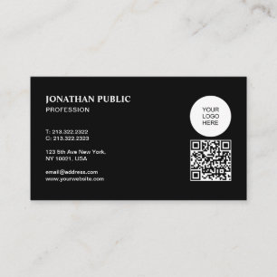Benutzerdefinierter QR-Code-Upload Ihres Logos Sch Visitenkarte