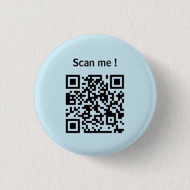 benutzerdefinierter QR-Code Website Förderung blau Button (Vorderseite)
