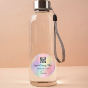 Benutzerdefinierter QR-Code Werbeaktion Rose Ombre Runder Aufkleber