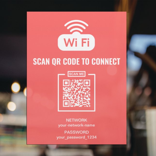 Benutzerdefinierter QR-Code WIFI-Kennwort Netzwerk Poster (Von Creator hochgeladen)
