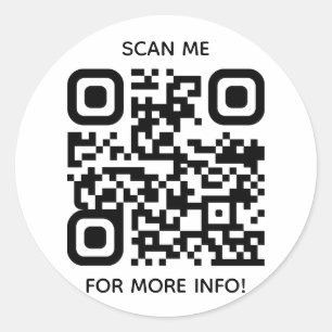 Benutzerdefinierter quadratischer QR-Code-Aufklebe Runder Aufkleber