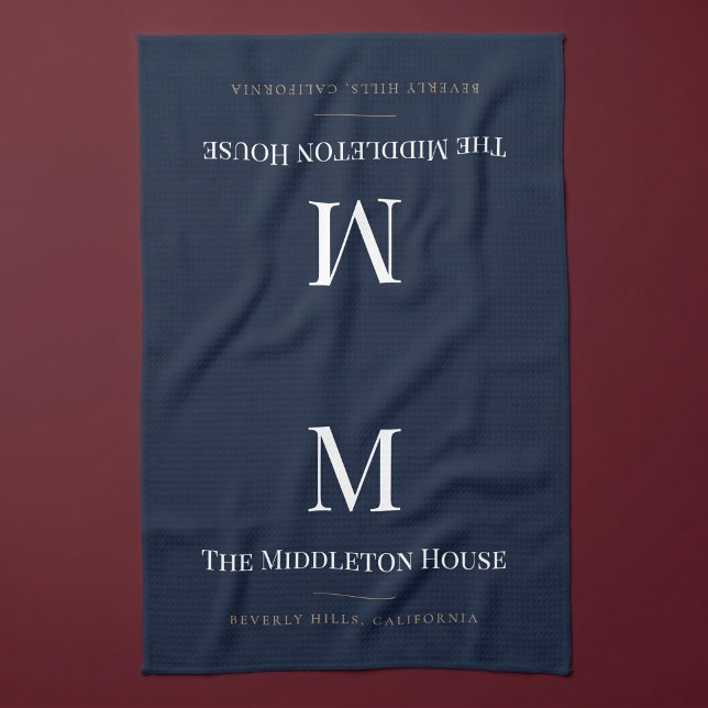 Benutzerdefinierter Quiet Luxury Estate Monogram F Geschirrtuch (Von Creator hochgeladen)