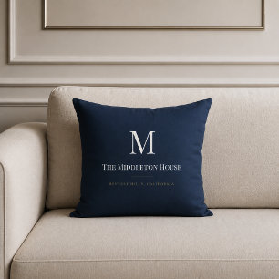 Benutzerdefinierter Quiet Luxury Estate Monogram F Kissen