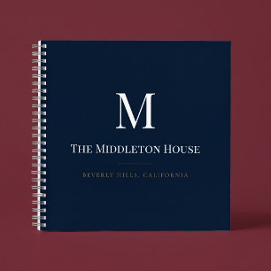 Benutzerdefinierter Quiet Luxury Estate Monogram F Notizbuch