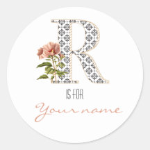 Benutzerdefinierter R-Name Blumen Blumen Retro Buc