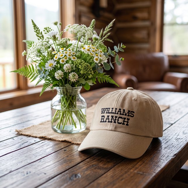 Benutzerdefinierter Ranch-Name Bestickte Baseballkappe (Von Creator hochgeladen)