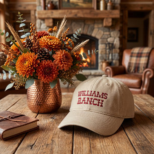 Benutzerdefinierter Ranch-Name Bestickte Baseballkappe